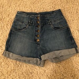 High Wasted Denim Shorts